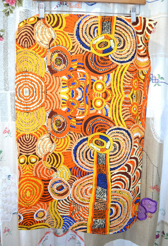 Aboriginal Art Tea Towel - Nora Nyutjangka Davidson
