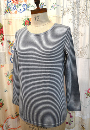 Berserk Grey strip cotton long sleeve T Shirt